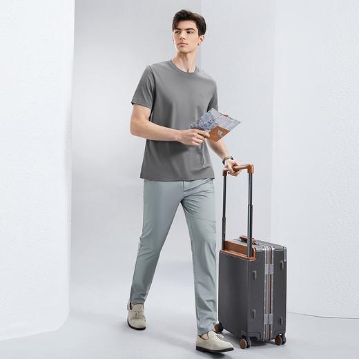 【速干】柒牌短袖T恤男2024夏季新款时尚休闲纯棉新疆棉圆领上衣	126T71740 商品图3