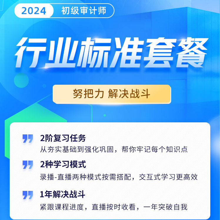 2024年初级审计师-行业标准套餐