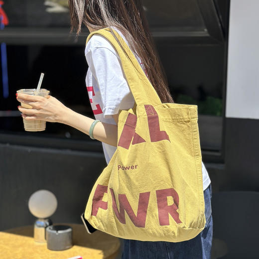 【趁早文创】趁早有态度水洗棉帆布包时尚简约百搭语录大容量单肩手提斜挎包托特包 商品图10