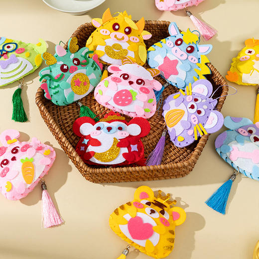 【端午节粽子香包】手工DIY材料包 十二生肖卡通布艺礼物 礼品香囊挂饰 商品图1