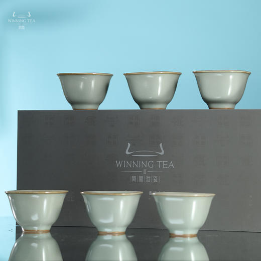 问鼎汝瓷鼎峰系列天青甲辰漱玉杯 商品图0