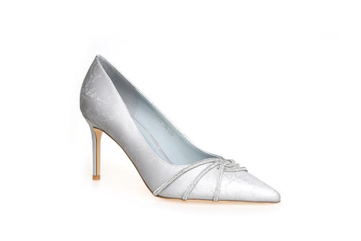 豪麟名鞋奥莱迪嘉女鞋皮鞋真丝牛皮革DJHJA42WP002银色  原价1960元 商品图0