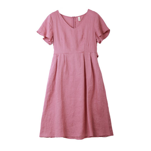 V领系带连衣裙 商品图0