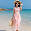 丁摩 修身高腰真丝纯色波西米亚海边度假旅游桑蚕丝沙滩裙连衣裙4ZF-9925 商品缩略图8