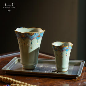 问鼎汝瓷青女杯 （花影帘动）素娥杯 （花影帘动）（缺货）