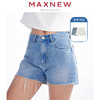 【短裤】女装柔软透气破洞毛边牛仔短裤 1N2224301 商品缩略图0