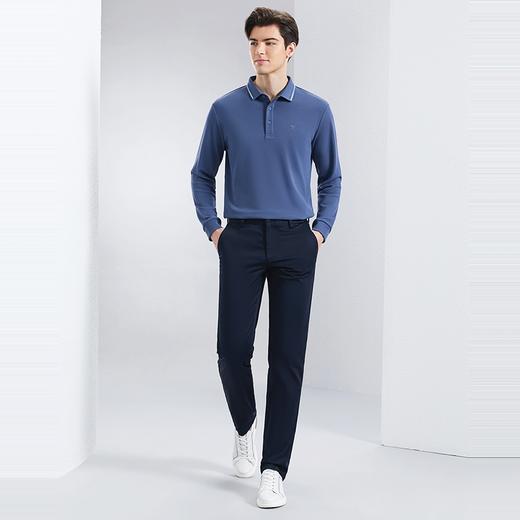 【新疆棉】柒牌男装休闲裤男2024春季新款时尚简约中腰直筒长裤子	126H71440 商品图3