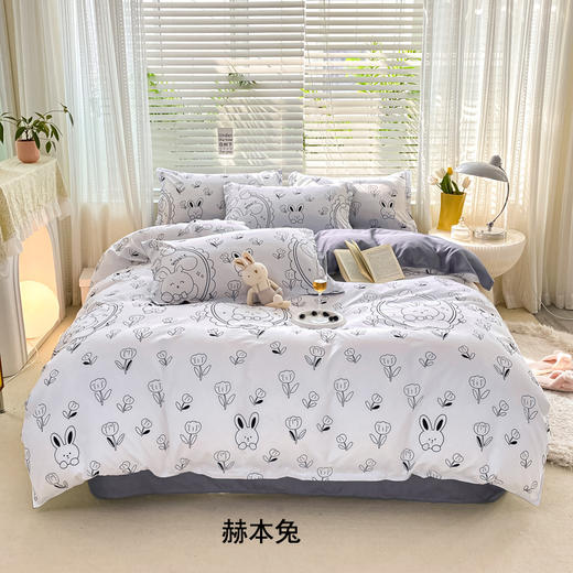 【惠慈家居】 清雅四件套被套：200*230cm 床单：230*230cm 枕套：48*74cm*2 商品图2