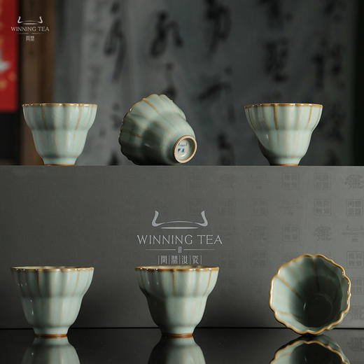 问鼎汝瓷鼎峰系列天青甲辰非雾杯 商品图0