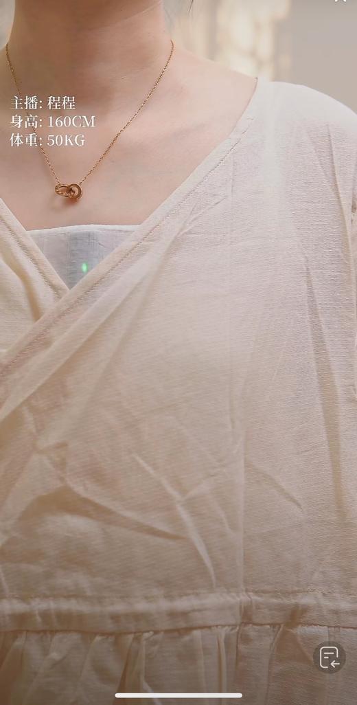 【线上专属】高腰褶皱连衣裙（19807031B-米粉色） 商品图2