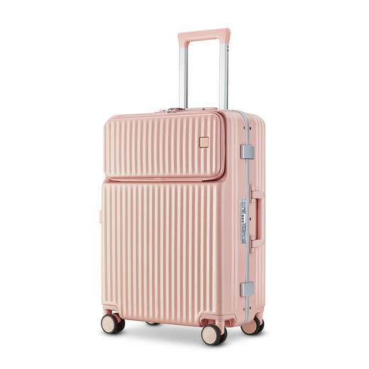 自然醒前置开口登机行李箱女20寸小型旅行箱万向轮商务密码拉杆箱SY 商品图4