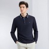 【不变形领】【索罗纳】柒牌华夫格长袖polo衫男2024春季新款商务休闲翻领上衣	126T73030 商品缩略图1
