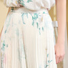 两三事梵高文艺阡陌交响2024夏季新款碎花印花不规则百褶裙半身裙 商品缩略图2