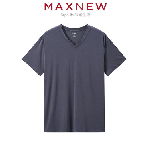 【家居】“Cool Max”凉感系列舒适柔软吸湿排汗细腻亲肤V领T恤 1N2418202 商品图3