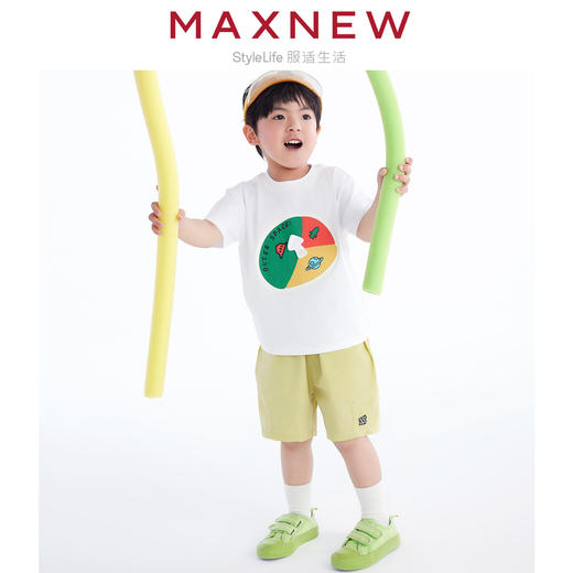 【短裤】小童舒适弹力简约山系运动短裤 1N2334202 商品图2