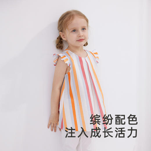 英氏儿童套装春夏透气休闲衣裤套装女童可爱衣服纯棉百搭新款 商品图2