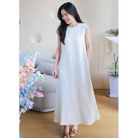 100%醋酸A摆背心裙 显瘦显气质