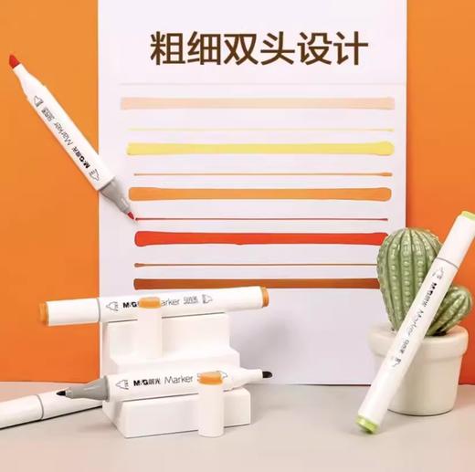 晨光马克笔APMV0903双头三角杆48色（酒清） 商品图4
