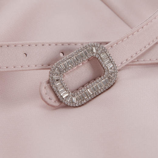 PF8D1斯尔丽24新款法式通勤连衣裙轻场合设计感立体花苞领赫本风连衣裙 商品图5