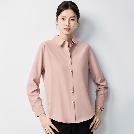 【简约甜美&舒适透气】罗蒙女士长袖衬衫百搭舒适大众衬衣开衫女 商品图3
