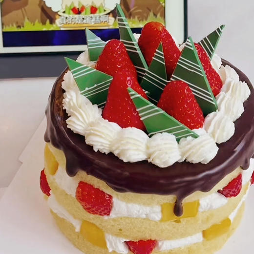 【懒洋洋青草蛋糕】最近超火，葱绿青草是巧克力做的，可以食用哦~ 商品图3