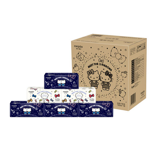 妮飘抽取式面纸130抽*18（凯蒂星空） 商品图6