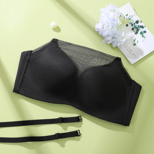 【小胸聚拢】熳洁儿 防走光聚拢抹胸文胸薄款无痕内衣无钢圈聚拢上托文胸24261511 商品图4