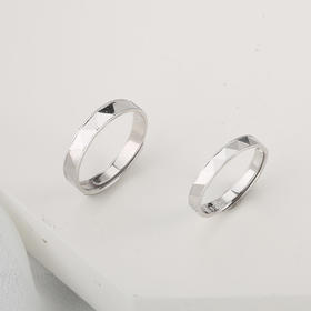 【宏艺珠宝】日月同辉情侣对戒·银s925戒指