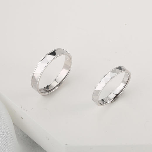 【宏艺珠宝】日月同辉情侣对戒·银s925戒指 商品图0