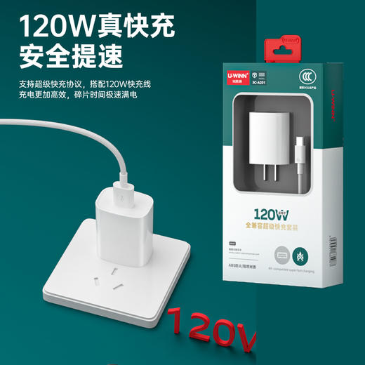 120w快充全兼容闪充套装单头P201 -A201 商品图3
