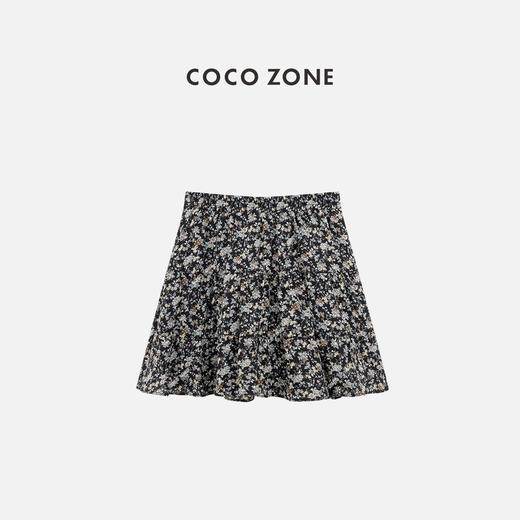 COCO ZONE "碎花裙“夏季时尚松紧腰碎花短裙百搭A字裙CC1B1315 商品图1