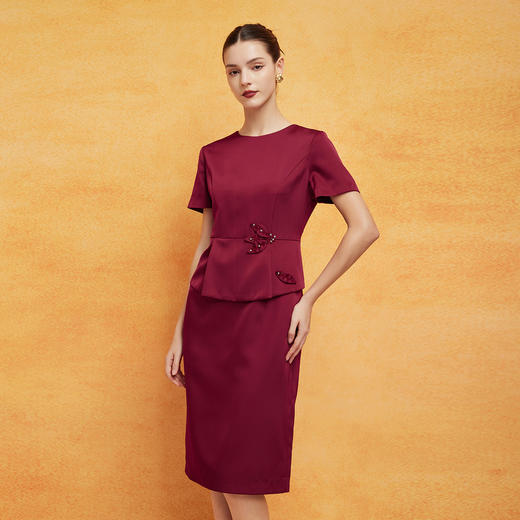 PF8L6斯尔丽2024新款职业装假两件连衣裙 商品图2
