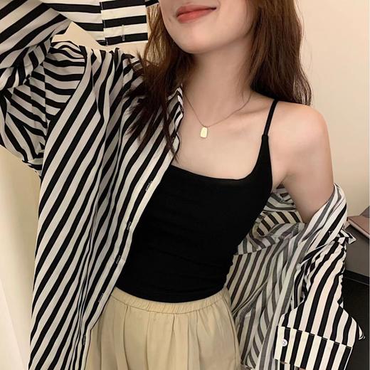 「49.9包邮！升级款」暖小艾莫代尔吊带背心702升级款秋季新款修身显瘦带胸垫打底上衣 商品图2