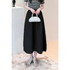【严选】诗凡黎黑色a字半身裙2024年夏新款小个子气质高腰显瘦流行长裙女SF6141111 商品缩略图4