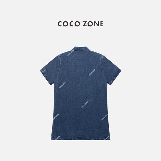 COCO ZONE "牛仔裙“复古高级感翻领牛仔裙气质时尚连衣裙CC1B1339 商品图1