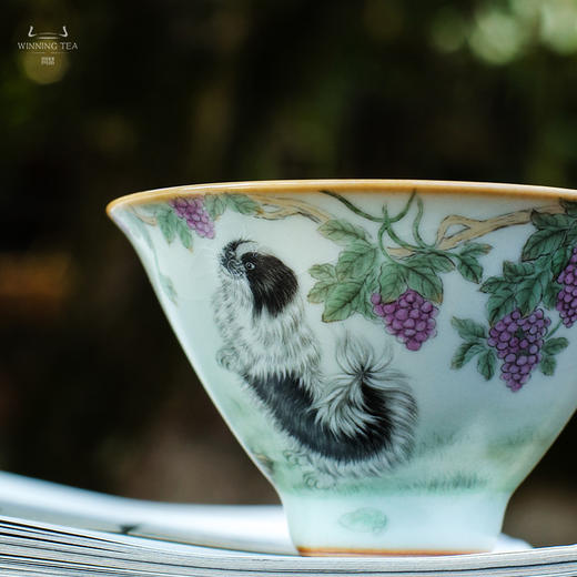 问鼎汝瓷天青癸卯斗笠杯(摇头摆尾) 商品图3