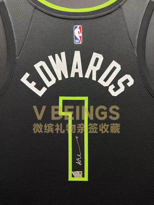收藏系列 爱德华兹 1号灰色 亲笔签名球衣 商品图2