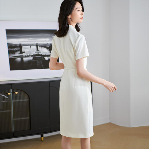 米思阳2025夏季新款通勤职业高端西装连衣裙时尚气质收腰裙子2143 商品图4