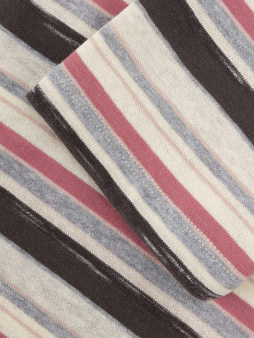 COCO ZONE “彩条”夏季条纹圆领短袖T恤宽松显瘦上衣CC1B1331 商品图5