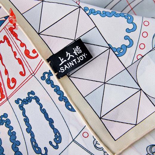SAINTJOY/上久楷真丝方巾 双面印花真丝方巾  浪漫音符 FJS24022 商品图6