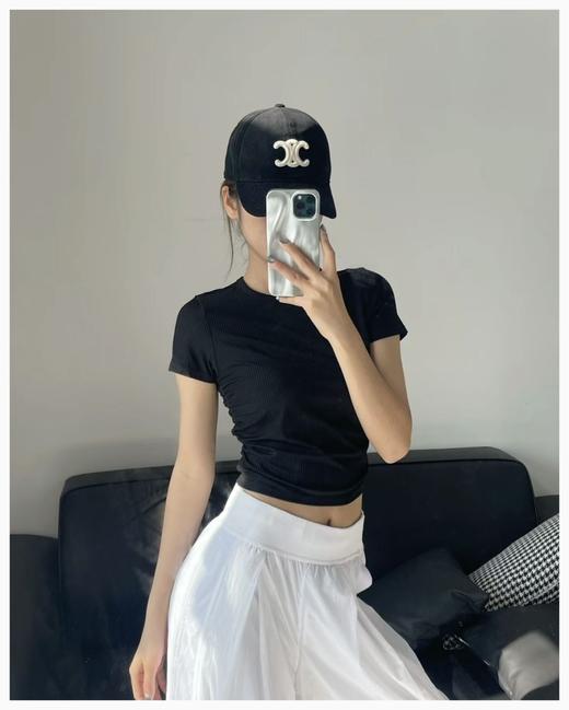 越南代工回货   lul*All It Takes 收褶罗纹短袖 商品图9