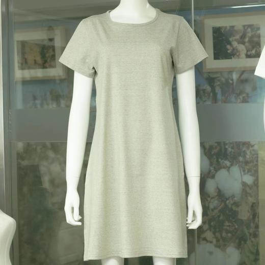 素道有机纯棉家居裙 夏季短袖长裙 连衣睡裙天然有机彩棉【京东快递送货上门】 商品图1