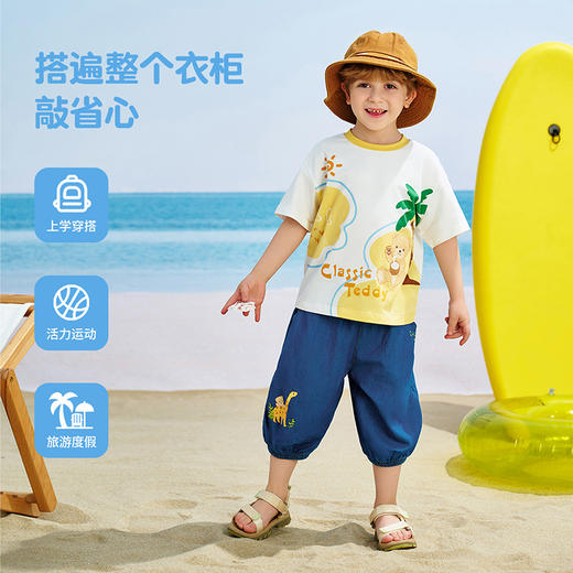 【110-140】【精典泰迪】男童夏款七分裤牛仔裤儿童中腿裤 商品图3