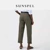 SUNSPEL女士秋冬斜纹双褶锥形休闲长裤全棉舒适休闲通勤 商品缩略图3