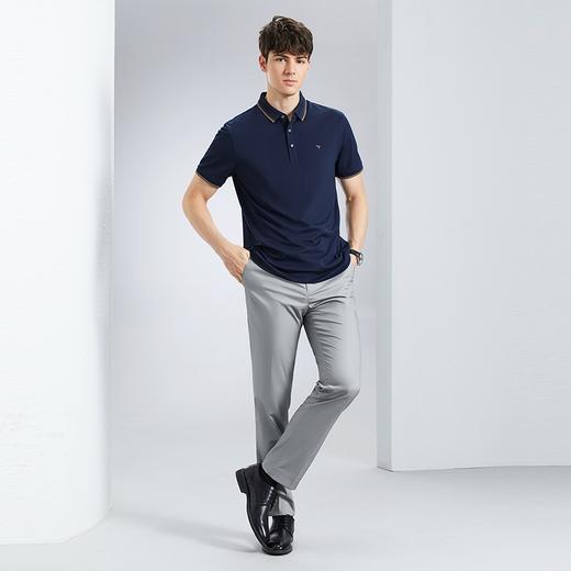 【不变形领】【5A抗菌2A防螨】柒牌凉感polo衫男短袖夏季新款商务休闲翻领上衣	126T70060 商品图3