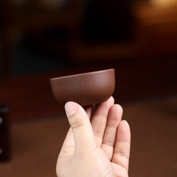百年利永宜兴手工紫砂品茗杯原矿紫泥主人杯功夫茶具配件泡茶碗小水杯子 商品图5