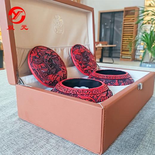 双元精品 大唐海蓝款琉璃围棋子 含木罐礼盒 商品图2