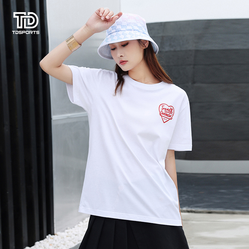 tdsports唐代运动潮牌logo印花T恤夏季新款短袖