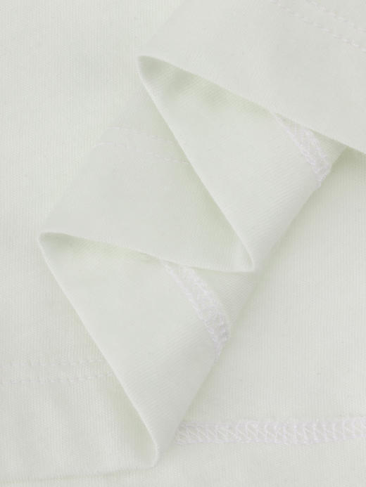 COCO ZONE 刘一一棉桑蚕丝混纺字母印花拼色短袖T恤 CC1B1324 商品图3