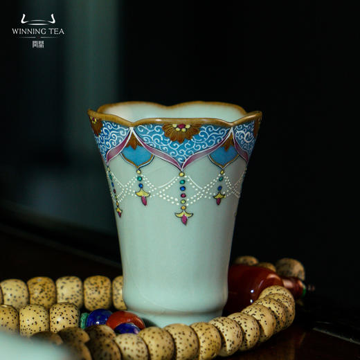 问鼎汝瓷青女杯 （花影帘动）素娥杯 （花影帘动）（缺货） 商品图1